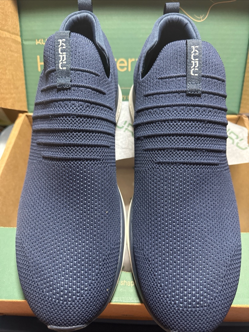 KURU atom Men’s Slip-On Knit Sneaker - Navy